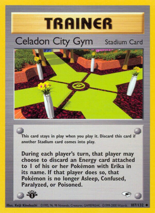 Celadon City Gym 107/132 — Gym Heroes (English Pokémon TCG card)