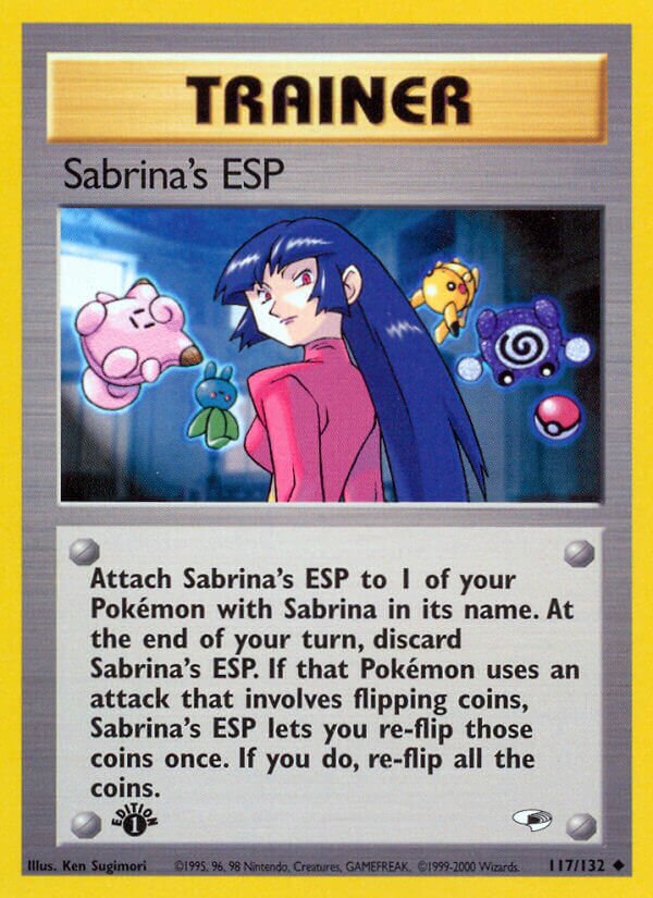 Sabrina's ESP 117/132 — Gym Heroes (English Pokémon TCG card)