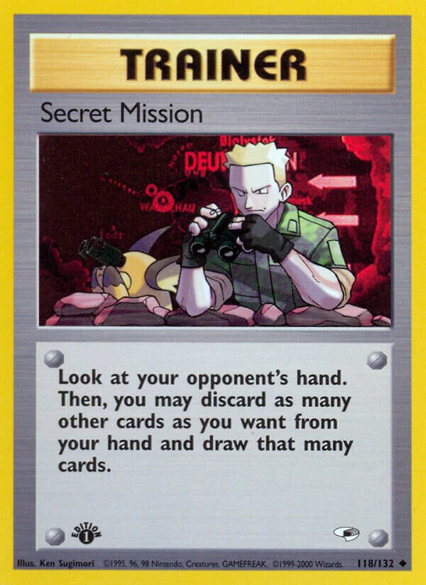 Secret Mission 118/132 — Gym Heroes (English Pokémon TCG card)
