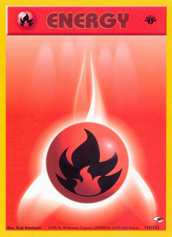 Fire Energy 128/132 — Gym Heroes (English Pokémon TCG card)