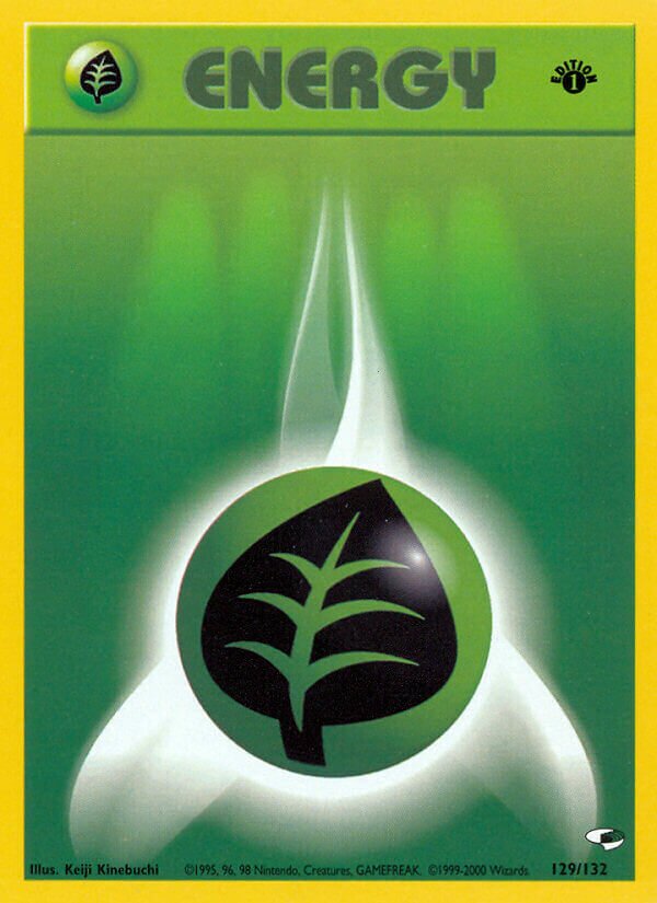 Grass Energy 129/132 — Gym Heroes (English Pokémon TCG card)