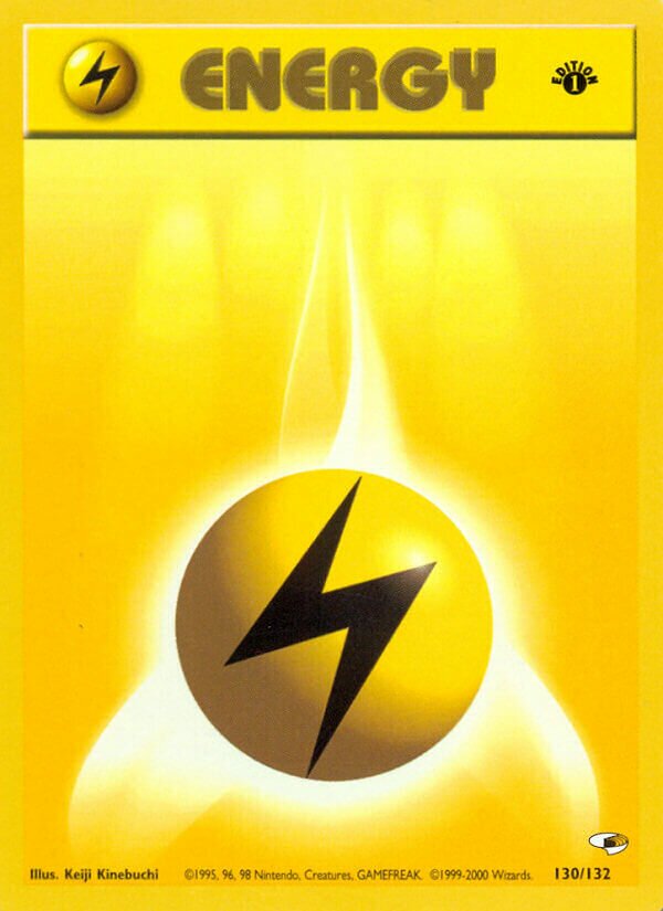 Lightning Energy 130/132 — Gym Heroes (English Pokémon TCG card)