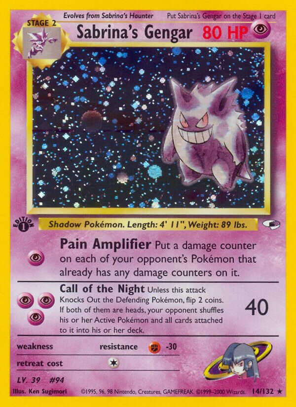 Sabrina's Gengar 014/132 — Gym Heroes (English Pokémon TCG card)