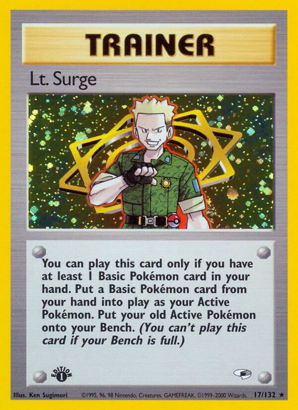 Lt. Surge 017/132 — Gym Heroes (English Pokémon TCG card)