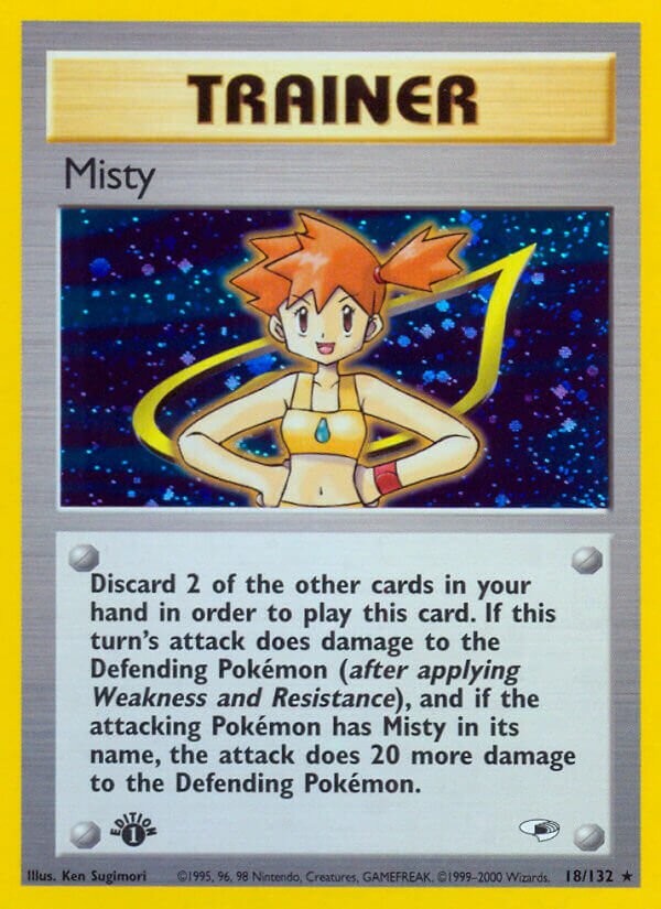 Misty 018/132 — Gym Heroes (English Pokémon TCG card)