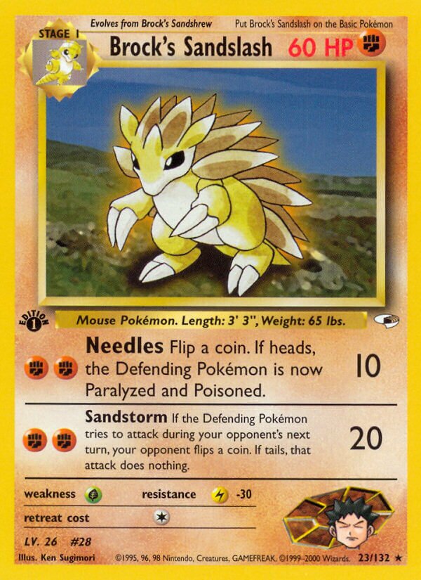 Brock's Sandslash 023/132 — Gym Heroes (English Pokémon TCG card)