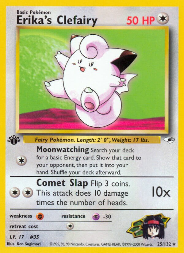 Erika's Clefairy 025/132 — Gym Heroes (English Pokémon TCG card)