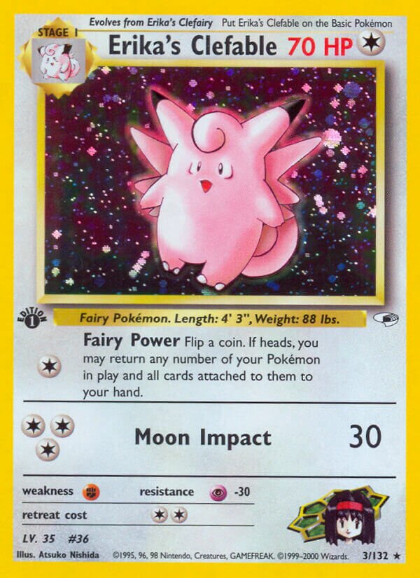 Erika's Clefable 003/132 — Gym Heroes (English Pokémon TCG card)
