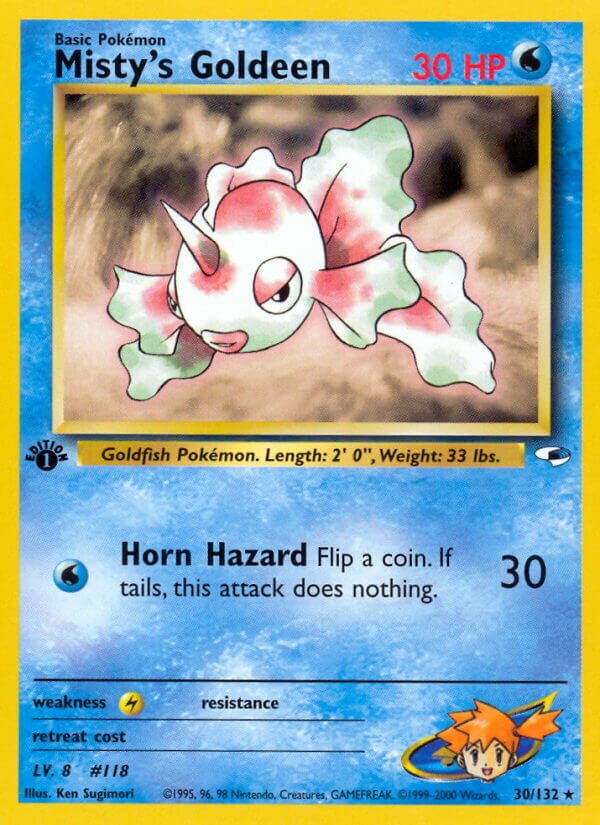 Misty's Goldeen 030/132 — Gym Heroes (English Pokémon TCG card)