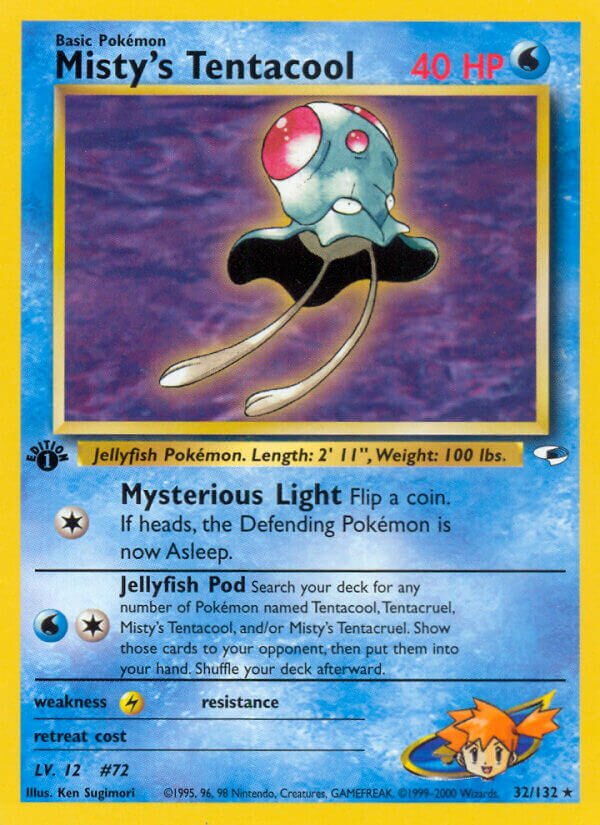 Misty's Tentacool 032/132 — Gym Heroes (English Pokémon TCG card)