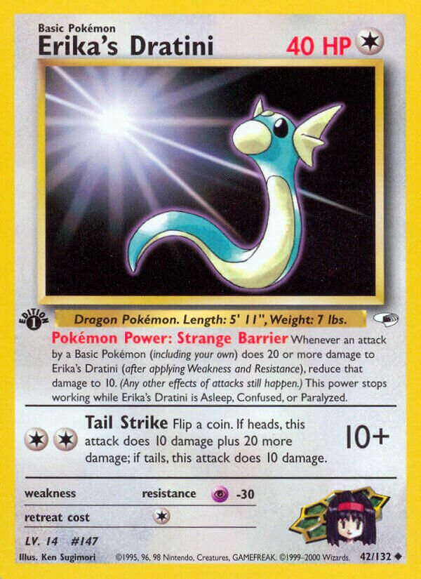 Erika's Dratini 042/132 — Gym Heroes (English Pokémon TCG card)