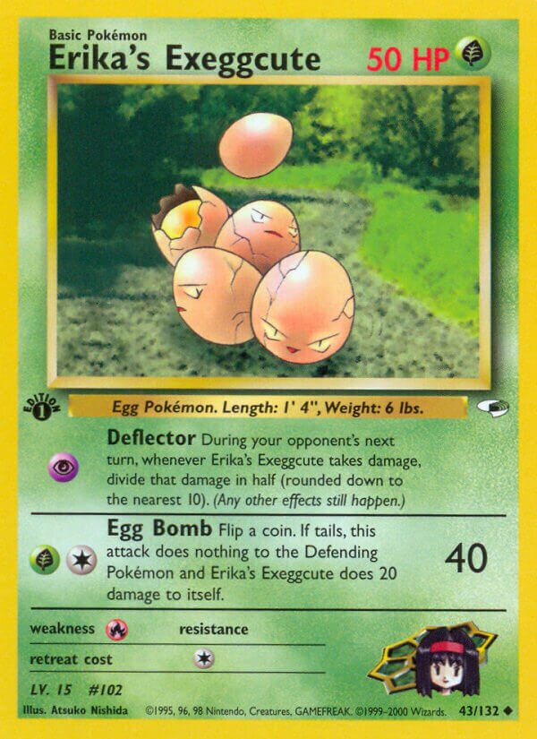 Erika's Exeggcute 043/132 — Gym Heroes (English Pokémon TCG card)