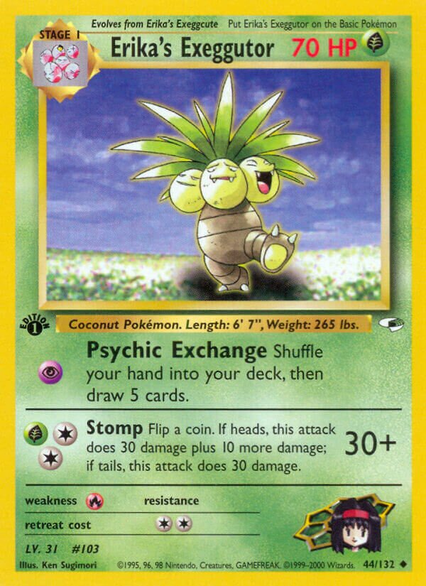 Erika's Exeggutor 044/132 — Gym Heroes (English Pokémon TCG card)