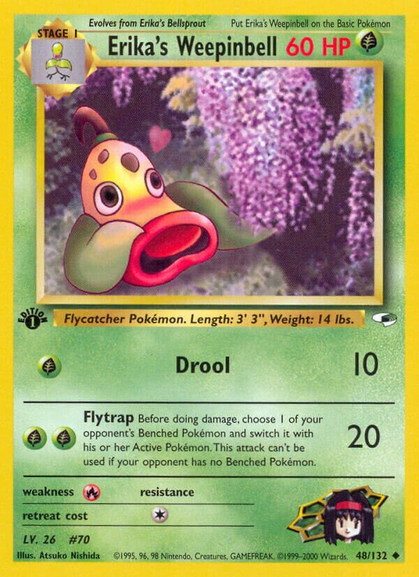 Erika's Weepinbell 048/132 — Gym Heroes (English Pokémon TCG card)