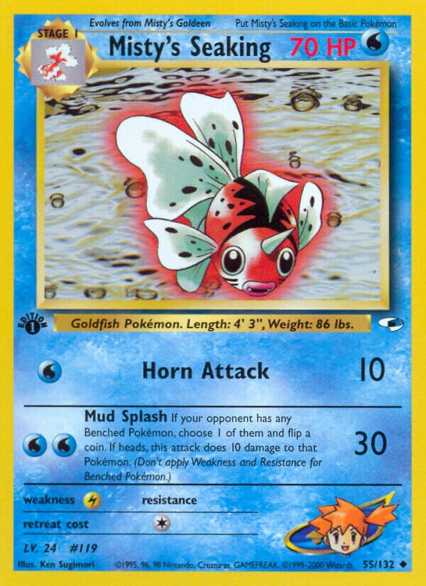 Misty's Seaking 055/132 — Gym Heroes (English Pokémon TCG card)