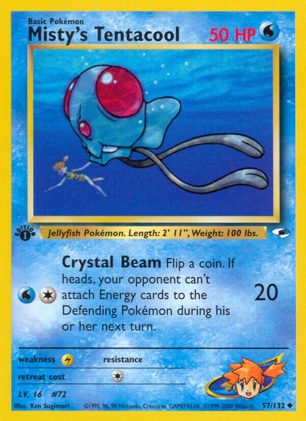 Misty's Tentacool 057/132 — Gym Heroes (English Pokémon TCG card)