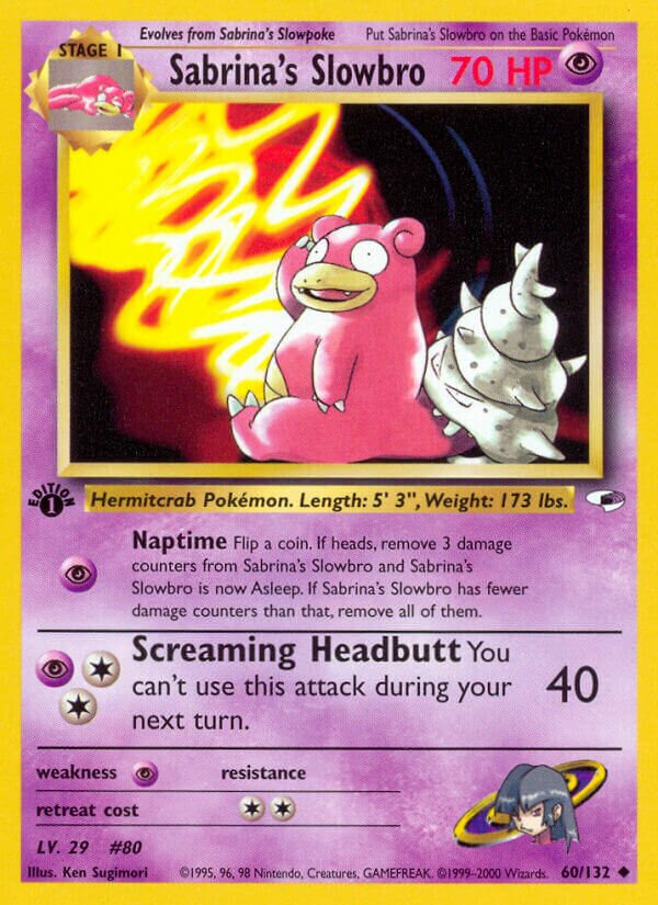 Sabrina's Slowbro 060/132 — Gym Heroes (English Pokémon TCG card)