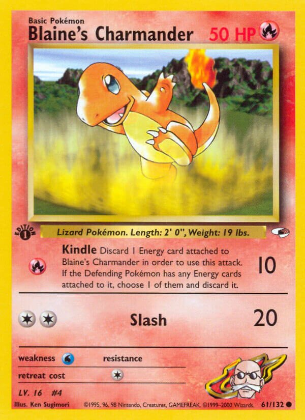 Blaine's Charmander 061/132 — Gym Heroes (English Pokémon TCG card)