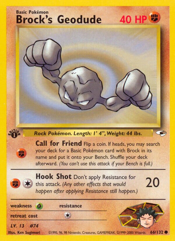 Brock's Geodude 066/132 — Gym Heroes (English Pokémon TCG card)