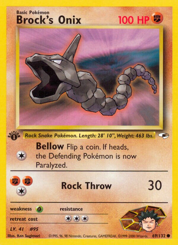 Brock's Onix 069/132 — Gym Heroes (English Pokémon TCG card)