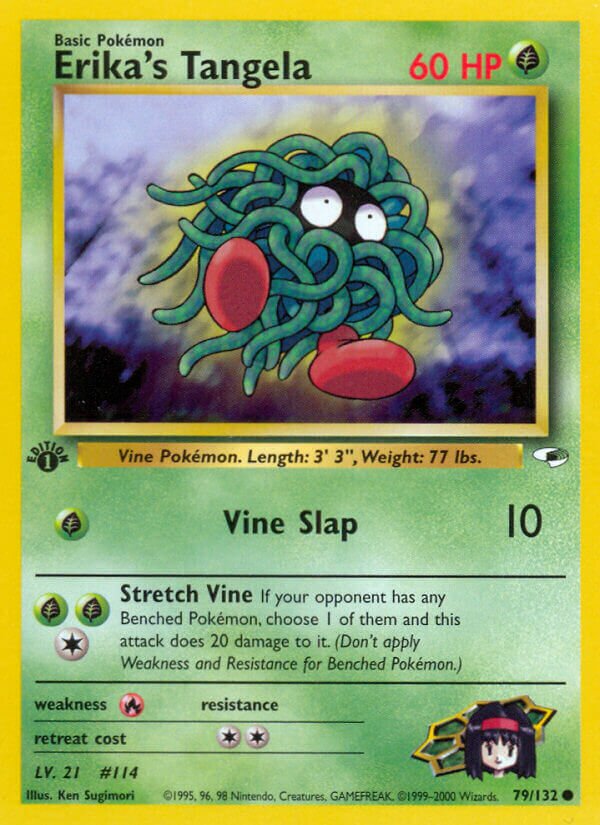 Erika's Tangela 079/132 — Gym Heroes (English Pokémon TCG card)