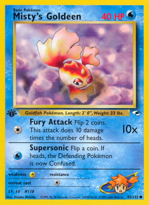 Misty's Goldeen 085/132 — Gym Heroes (English Pokémon TCG card)