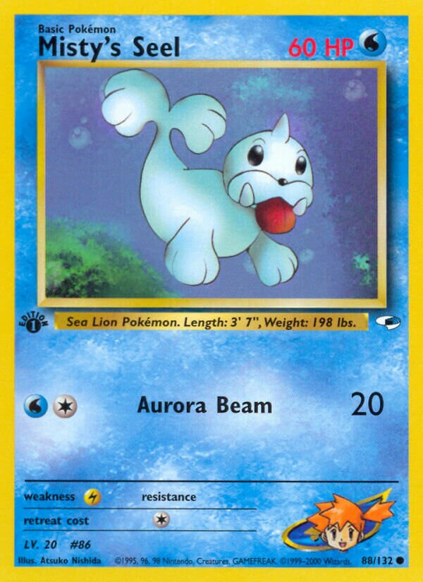 Misty's Seel 088/132 — Gym Heroes (English Pokémon TCG card)