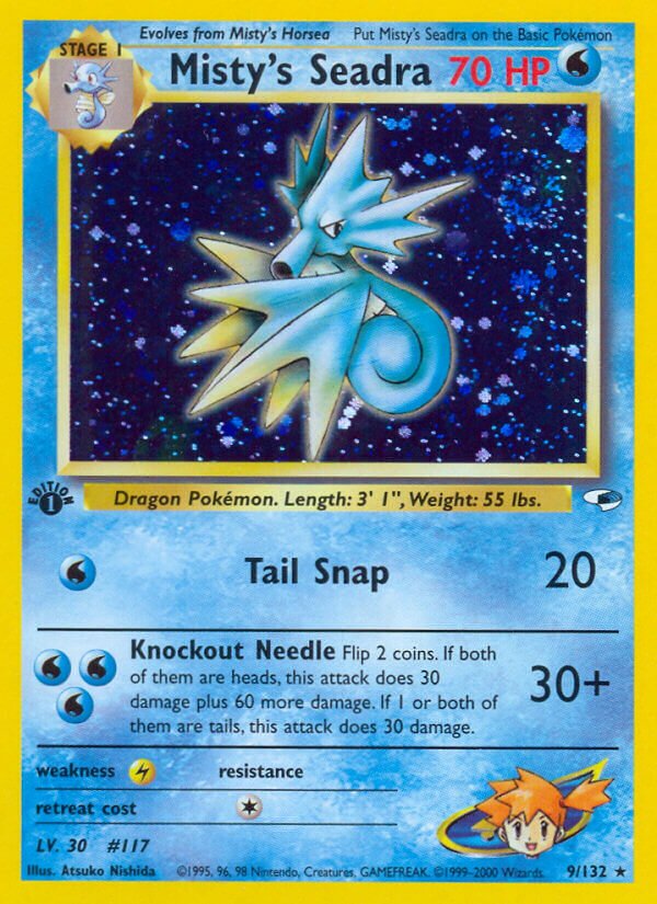 Misty's Seadra 009/132 — Gym Heroes (English Pokémon TCG card)