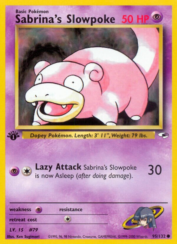 Sabrina's Slowpoke 095/132 — Gym Heroes (English Pokémon TCG card)