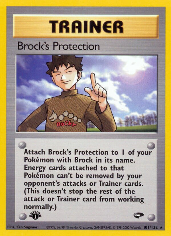 Brock's Protection 101/132 — Gym Challenge (English Pokémon TCG card)