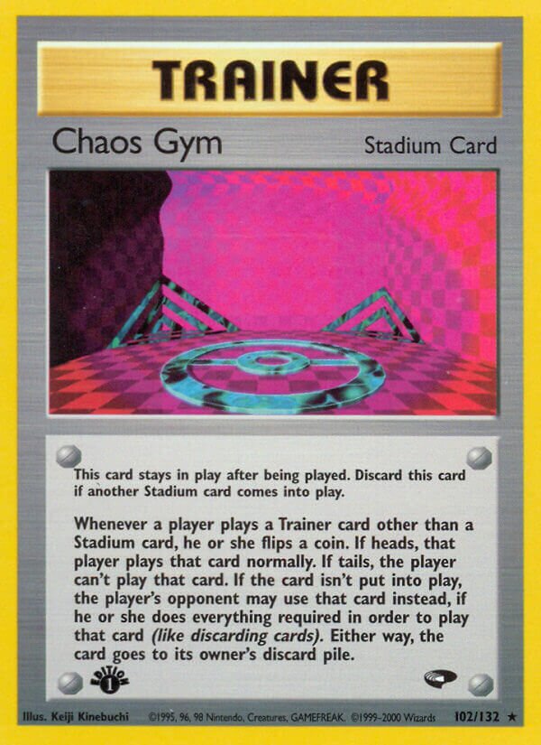 Chaos Gym 102/132 — Gym Challenge (English Pokémon TCG card)