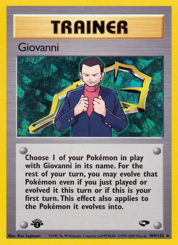 Giovanni 104/132 — Gym Challenge (English Pokémon TCG card)
