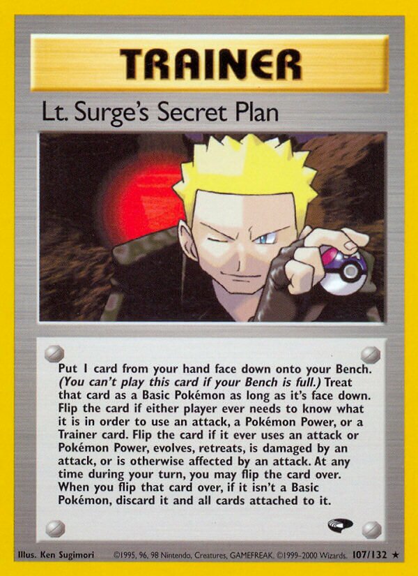 Lt. Surge's Secret Plan 107/132 — Gym Challenge (English Pokémon TCG card)