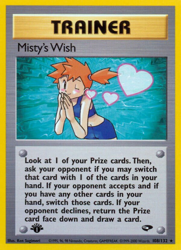 Misty's Wish 108/132 — Gym Challenge (English Pokémon TCG card)