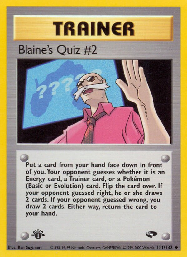 Blaine's Quiz #2 111/132 — Gym Challenge (English Pokémon TCG card)