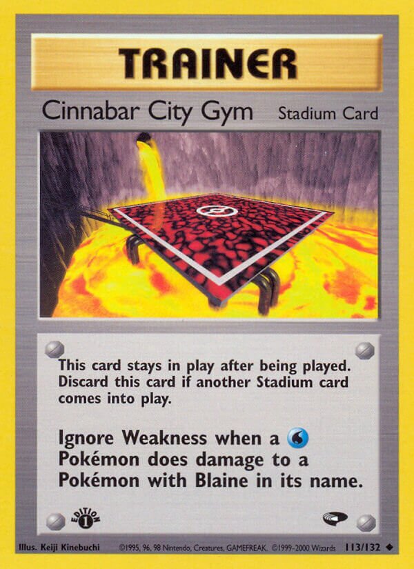 Cinnabar City Gym 113/132 — Gym Challenge (English Pokémon TCG card)