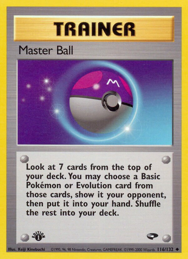 Master Ball 116/132 — Gym Challenge (English Pokémon TCG card)