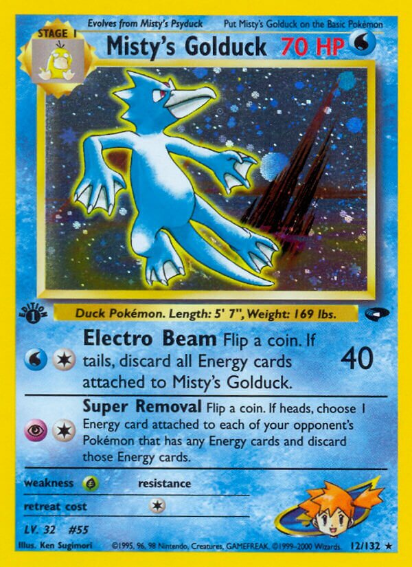 Misty's Golduck 012/132 — Gym Challenge (English Pokémon TCG card)