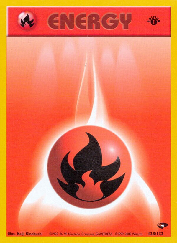 Fire Energy 128/132 — Gym Challenge (English Pokémon TCG card)