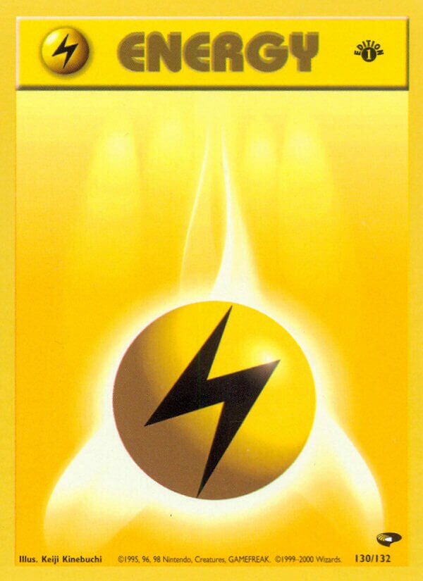 Lightning Energy 130/132 — Gym Challenge (English Pokémon TCG card)