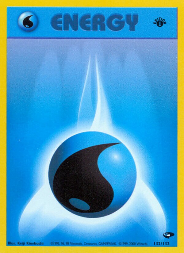 Water Energy 132/132 — Gym Challenge (English Pokémon TCG card)