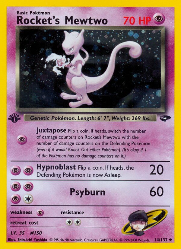 Rocket's Mewtwo 014/132 — Gym Challenge (English Pokémon TCG card)