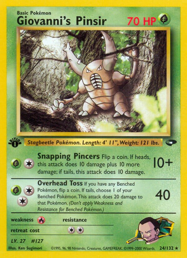 Giovanni's Pinsir 024/132 — Gym Challenge (English Pokémon TCG card)