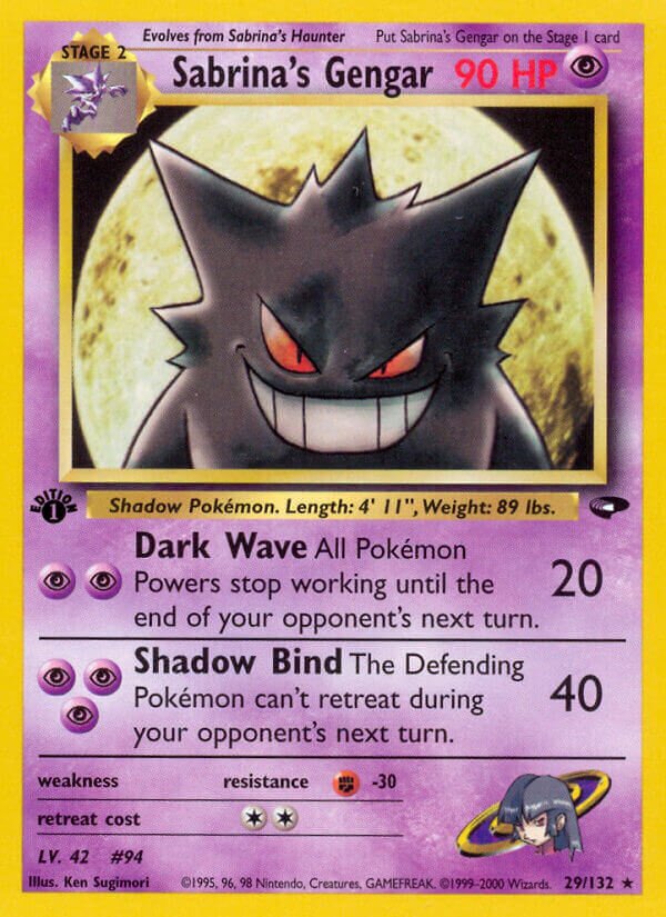 Sabrina's Gengar 029/132 — Gym Challenge (English Pokémon TCG card)