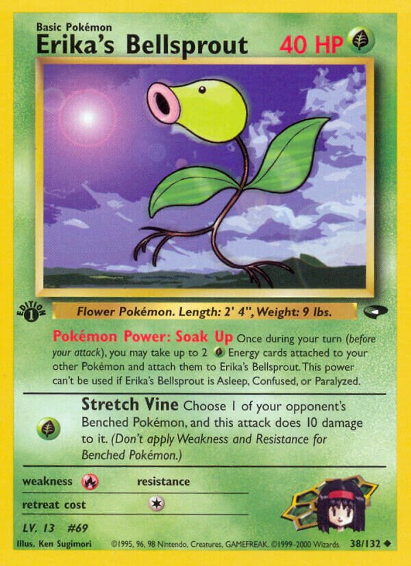 Erika's Bellsprout 038/132 — Gym Challenge (English Pokémon TCG card)
