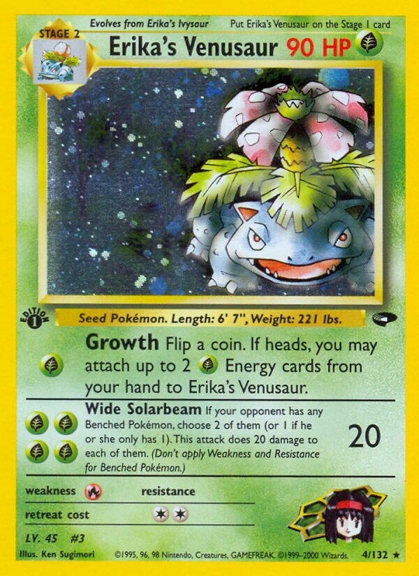 Erika's Venusaur 004/132 — Gym Challenge (English Pokémon TCG card)
