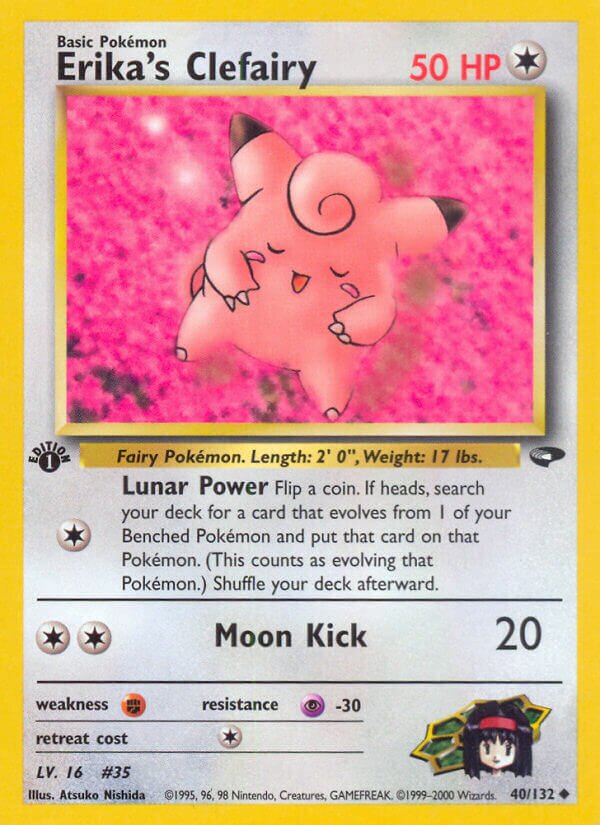 Erika's Clefairy 040/132 — Gym Challenge (English Pokémon TCG card)