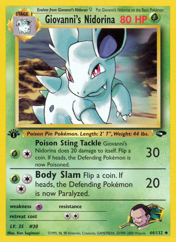 Giovanni's Nidorina 044/132 — Gym Challenge (English Pokémon TCG card)