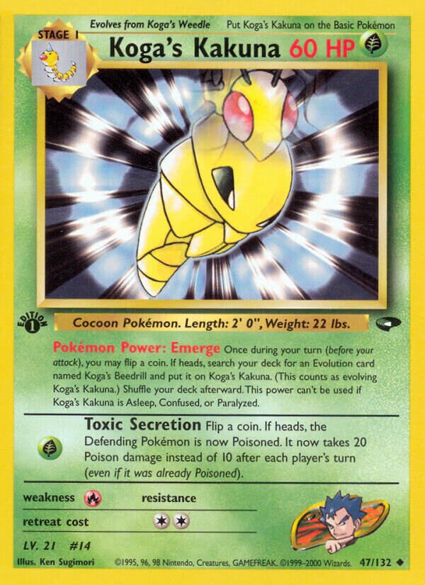 Koga's Kakuna 047/132 — Gym Challenge (English Pokémon TCG card)