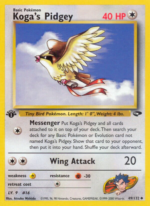 Koga's Pidgey 049/132 — Gym Challenge (English Pokémon TCG card)
